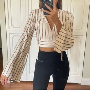 NWOT Tularosa Striped Crop Top